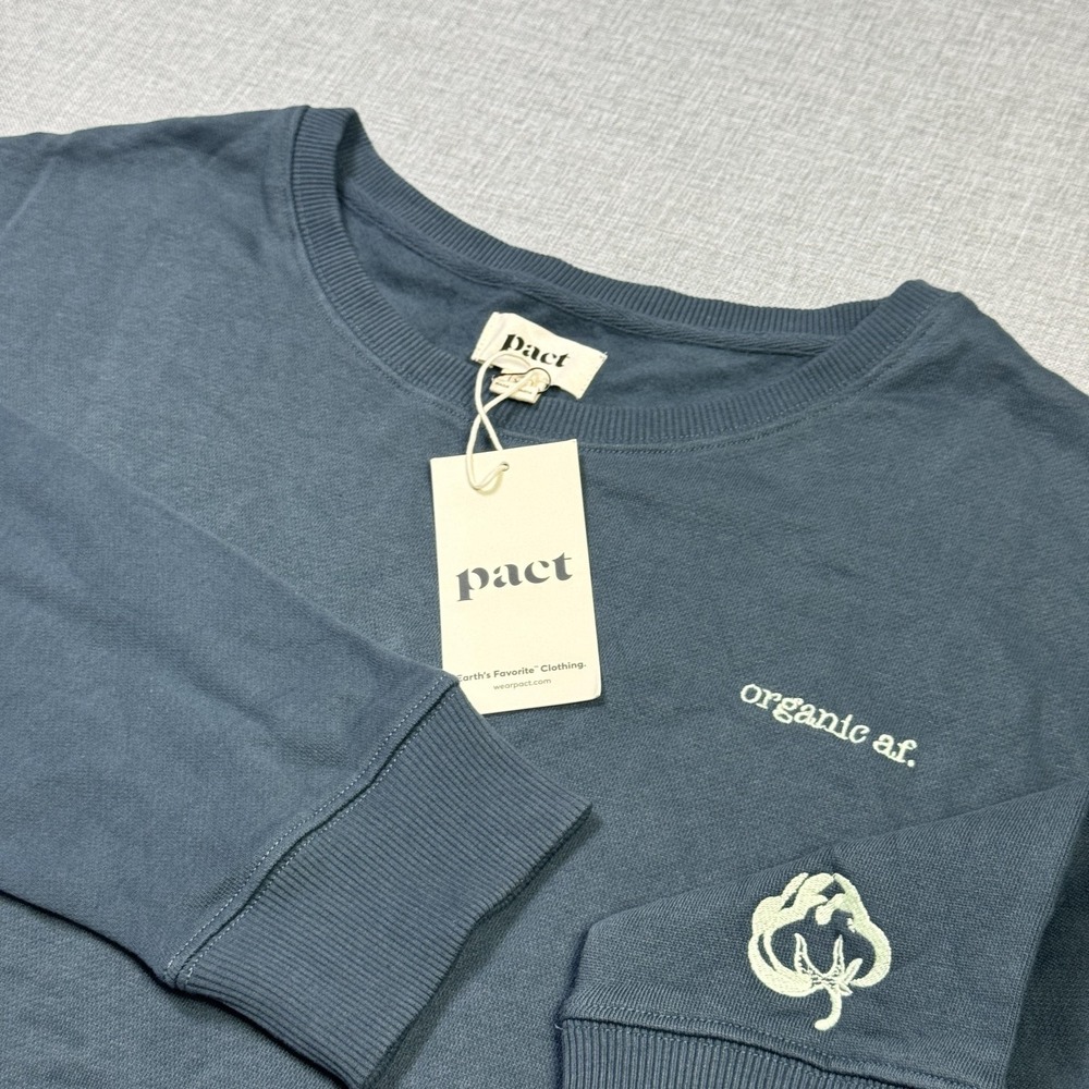Pact Organic AF Blue Crewneck Sweatshirt